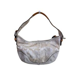 Coach Limited Edition Optic White Signature Mini Hobo Shoulder Bag